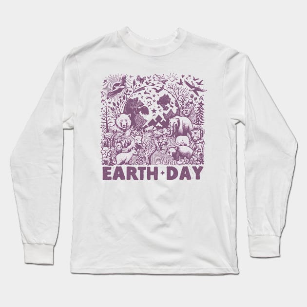 Earth day Long Sleeve T-Shirt by MZeeDesigns